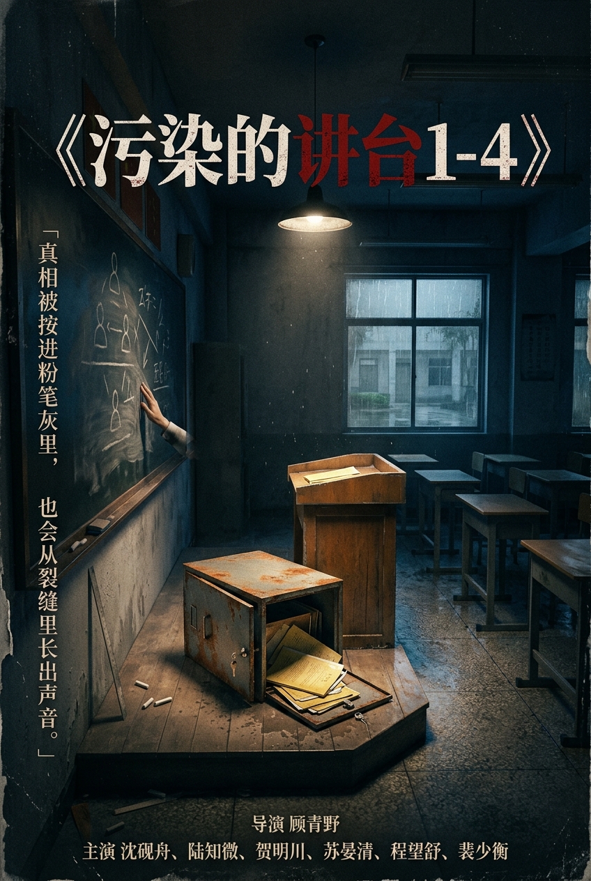 《污染的讲台1-4》主视觉海报