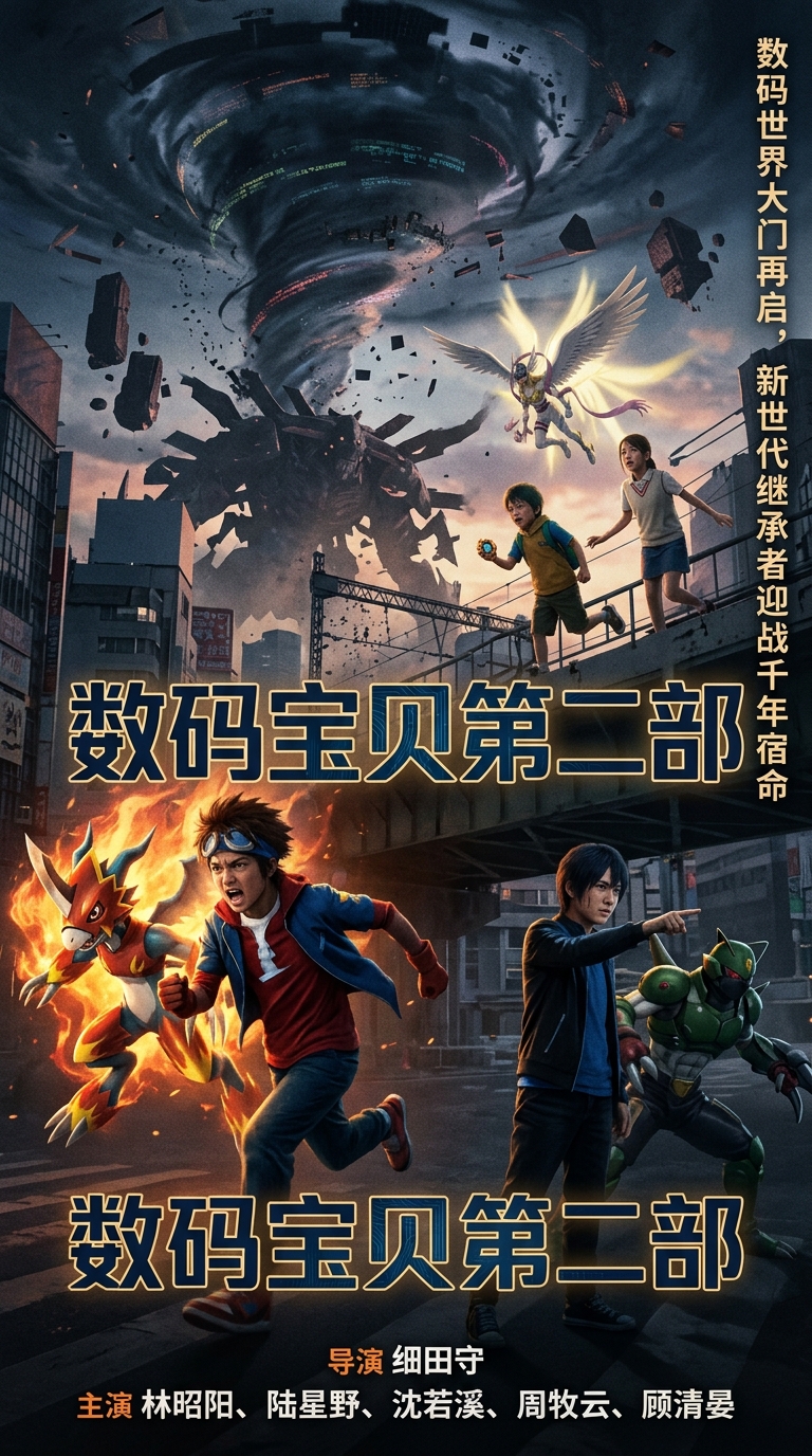《数码宝贝第二部》主视觉海报