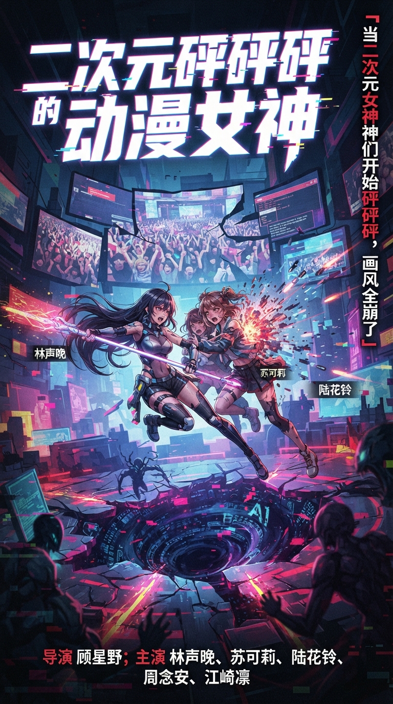 《二次元砰砰砰的动漫女神》海报